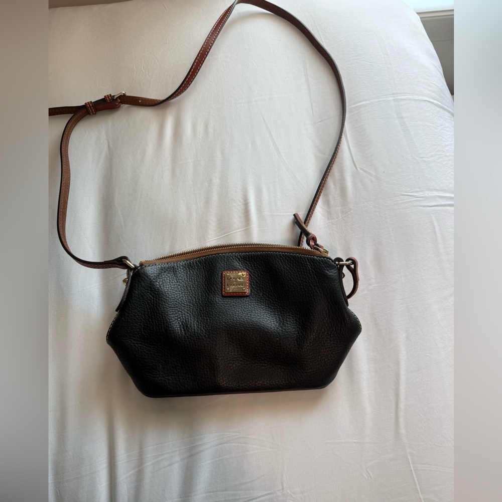 Dooney & Bourke Black Pebbled Leather Crossbody Bag